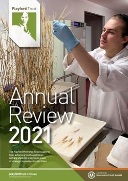 Annual Review 2021 - playfordtrust.com.au The Playford Memorial Trust supports high-achieving South Australian tertiary students studying in areas ...