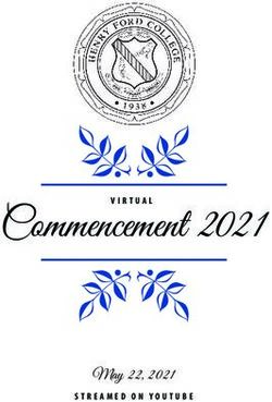 Commencement 2021 May 22, 2021 - STREAMED ON YOUTUBE