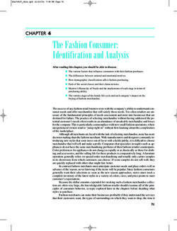 The Fashion Consumer: Identification and Analysis