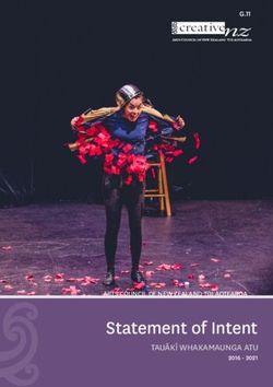 Statement of Intent TAUĀKĪ WHAKAMAUNGA ATU 2016 - 2021 - Creative New Zealand