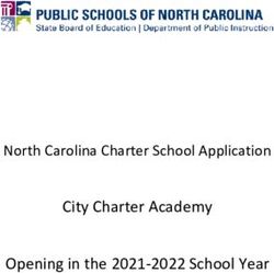 City Charter Academy Opening in the 2021-2022 School Year - North Carolina Charter School Application