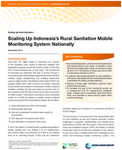 Scaling Up Indonesia's Rural Sanitation Mobile Monitoring System Nationally