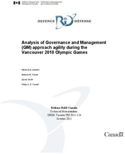 Analysis of Governance and Management (GM) approach agility during the Vancouver 2010 Olympic Games - Defence R&D Canada Technical Memorandum