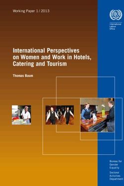 International Perspectives on Women and Work in Hotels, Catering and Tourism - Thomas Baum
