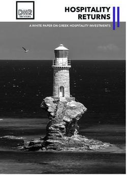 HOSPITALITY RETURNS A WHITE PAPER ON GREEK HOSPITALITY INVESTMENTS - Capital.gr