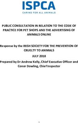 PUBLIC CONSULTATION IN RELATION TO THE CODE OF PRACTICE FOR PET SHOPS AND THE ADVERTISING OF ANIMALS ONLINE - ispca