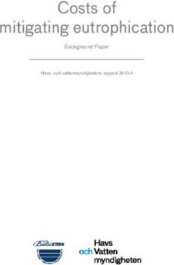 Costs of mitigating eutrophication - Background Paper Havs- och vattenmyndighetens rapport 2013:4