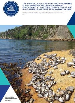 THE SURVEILLANCE AND CONTROL PROGRAMME FOR BONAMIOSIS AND MARTEILIOSIS IN EUROPEAN FLAT OYSTERS, OSTREA EDULIS, AND BLUE MUSSELS, MYTILUS SP. IN ...