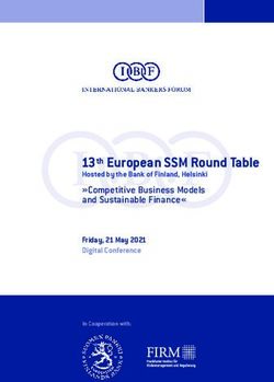 13th European SSM Round Table - Hosted by the Bank of Finland, Helsinki "Competitive Business Models and Sustainable Finance" Friday, 21 May 2021 ...