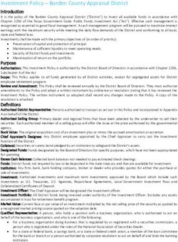 Investment Policy - Borden County Appraisal District