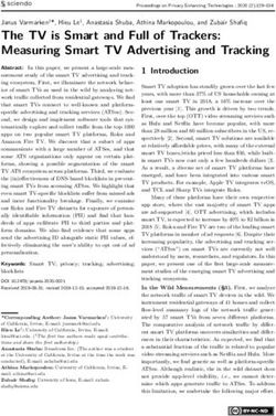 The TV is Smart and Full of Trackers: Measuring Smart TV Advertising and Tracking - Privacy Enhancing ...