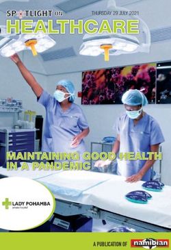HEALTHCARE - MAINTAINING GOOD HEALTH IN A PANDEMIC - The Namibian
