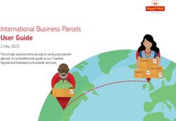 International Business Parcels User Guide - 1 May 2021 The simple and economical way to send your parcels abroad. A comprehensive guide to our ...