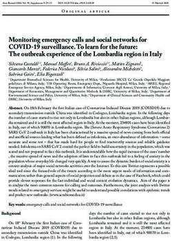Monitoring emergency calls and social networks for COVID-19 surveillance. To learn for the future: The outbreak experience of the Lombardia region ...