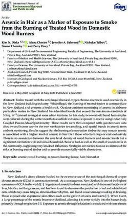 Arsenic in Hair as a Marker of Exposure to Smoke from the Burning of Treated Wood in Domestic Wood Burners - MDPI
