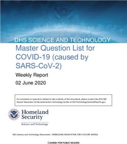 COVID-19 (CAUSED BY SARS-COV-2) - MASTER QUESTION LIST FOR DHS - HOMELAND SECURITY
