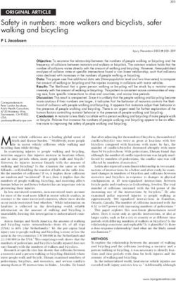 Safety in numbers: more walkers and bicyclists, safer walking and bicycling