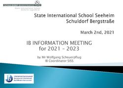 IB INFORMATION MEETING - for 2021 - 2023 by Mr Wolfgang Scheuerpflug IB Coordinator SISS