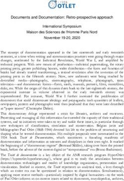 Documents and Documentation: Retro-prospective approach - MSH Paris Nord