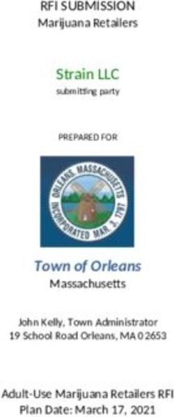 Town of Orleans - RFI SUBMISSION Marijuana Retailers