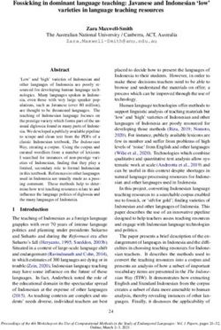 Fossicking in dominant language teaching: Javanese and Indonesian 'low' varieties in language teaching resources - ComputEL Workshop