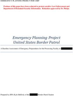 Emergency Planning Project United States Border Patrol