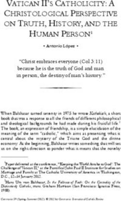 VATICAN II'S CATHOLICITY: A CHRISTOLOGICAL PERSPECTIVE ON TRUTH, HISTORY