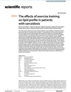 The effects of exercise training on lipid profile in patients with sarcoidosis - Nature
