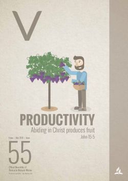 V - PRODUCTIVITY Abiding in Christ produces fruit - Peninsular Malaysia Mission of Seventh ...