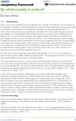 So what exactly is autism? - competency frameworkards