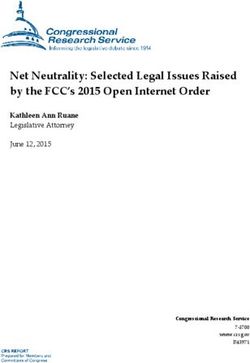 Net Neutrality: Selected Legal Issues Raised by the FCC's 2015 Open Internet Order - Kathleen Ann Ruane Legislative Attorney