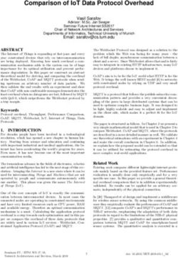 COMPARISON OF IOT DATA PROTOCOL OVERHEAD - TUM