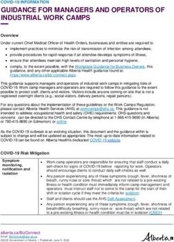 GUIDANCE FOR MANAGERS AND OPERATORS OF INDUSTRIAL WORK CAMPS - Alberta.ca