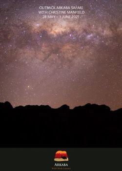 OUTBACK ARKABA SAFARI WITH CHRISTINE MANFIELD 28 MAY - 1 JUNE 2021