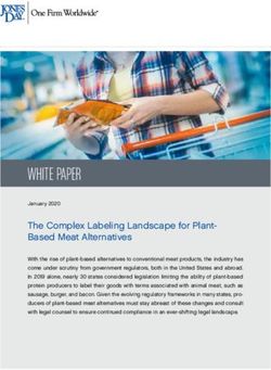 The Complex Labeling Landscape for Plant-Based Meat Alternatives - Jones Day