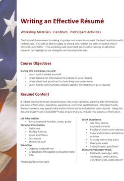 Writing an Effective Résumé - Feds Hire Vets