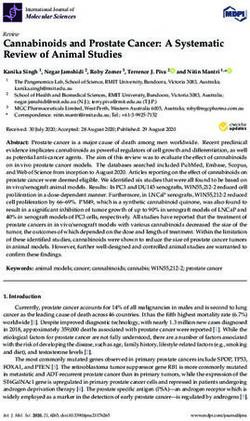 Cannabinoids and Prostate Cancer: A Systematic Review of Animal Studies - MDPI
