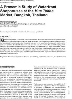 A Proxemic Study of Waterfront Shophouses at the Hua Takhe Market, Bangkok, Thailand - ThaiJO