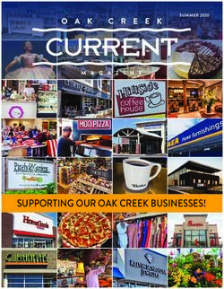 SUPPORTING OUR OAK CREEK BUSINESSES! - SUMMER 2020
