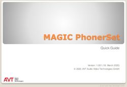 MAGIC PHONERSET QUICK GUIDE - VERSION: 1.001 (18. MARCH 2020) 2020, AVT AUDIO VIDEO TECHNOLOGIES GMBH - AVT - AUDIO VIDEO TECHNOLOGIES GMBH