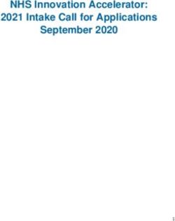 NHS Innovation Accelerator: 2021 Intake Call for Applications September 2020