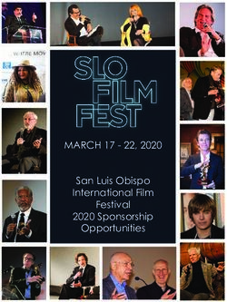 MARCH 17 - 22, 2020 San Luis Obispo International Film Festival 2020 Sponsorship Opportunities - San Luis Obispo International Film ...