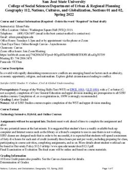 San Jos&eacute; State University Spring 2022