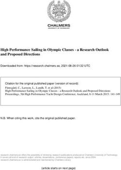 High Performance Sailing in Olympic Classes - a Research Outlook and Proposed Directions - Chalmers ...