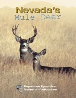 Nevada's Mule Deer - Population Dynamics: Issues and Influences - Nevada Department of Wildlife