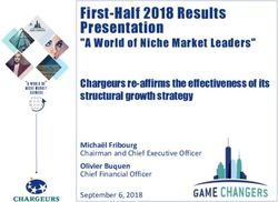 First-Half 2018 Results Presentation - "A World of Niche Market Leaders" - Chargeurs