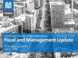Fiscal and Management Update - San Francisco Municipal Transportation Agency SFMTA Board of Directors June 15, 2021