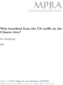 MPRA WHO BENEFITED FROM THE US TARIFFS ON THE CHINESE TIRES? - MUNICH PERSONAL REPEC ARCHIVE