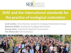 SERE and the international standards for the practice of ecological restoration - CIEEM