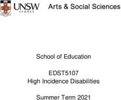 EDST5107 School of Education High Incidence Disabilities Summer Term 2021 - Arts, Design ...